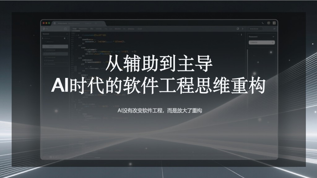 从辅助到主导:AI 时代的软件工程思维重构